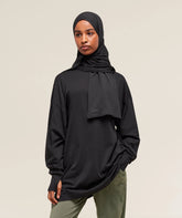 Covered Longline Cotton Long Sleeve Top